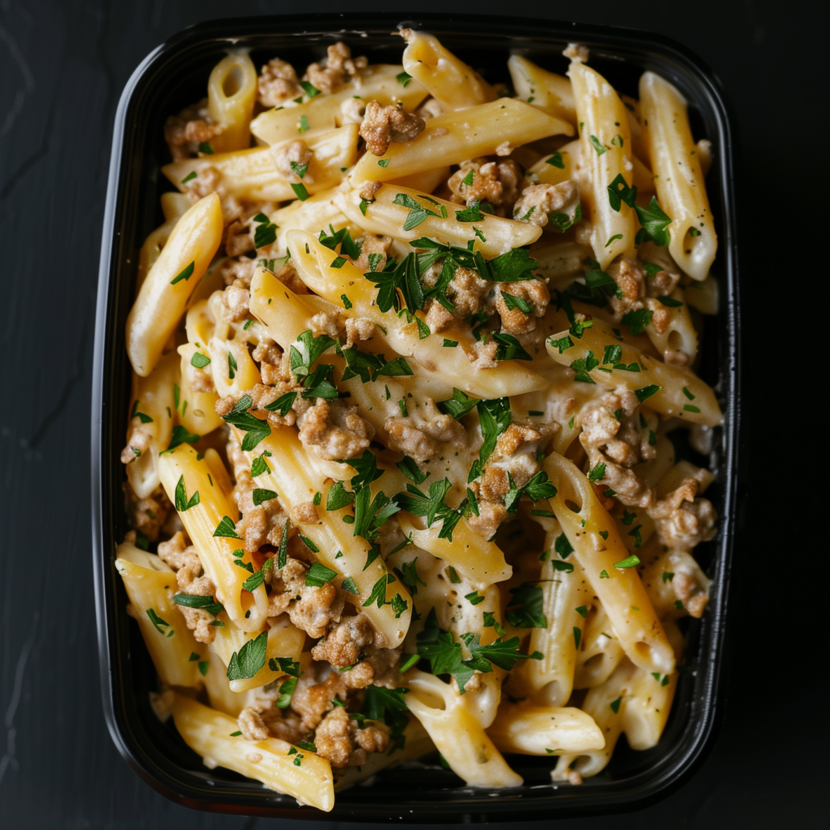 Creamy Ground Beef Penne Pasta – MyoMeals