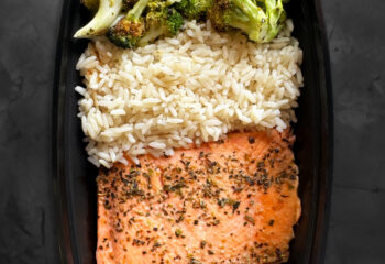 Classic Salmon and White Rice Dinner