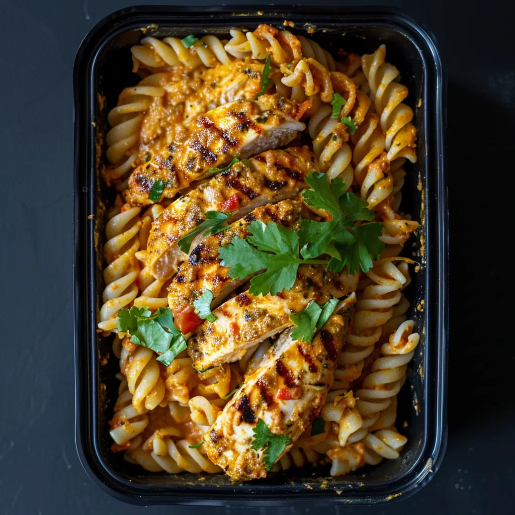 Creamy Chicken Masala Fusilli Pasta