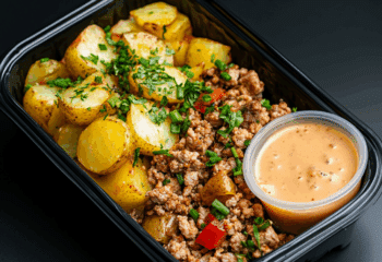 Southwest Turkey Skillet over Roasted Potatoes