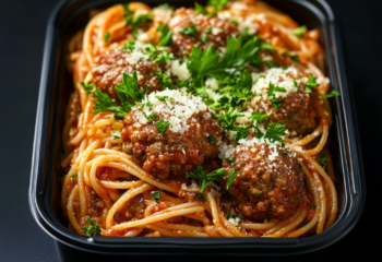 Spaghetti and Ground Beef Meatball Pasta