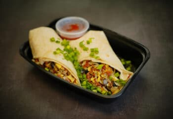 Breakfast Burrito with Tomato Salsa