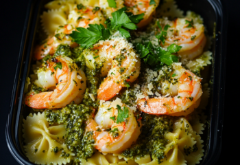 Creamy Shrimp Pesto Farfalle Pasta