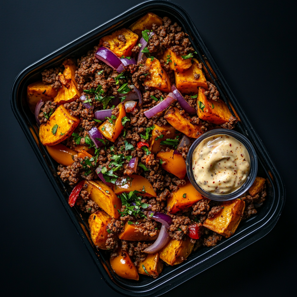 Ground Turkey and Sweet Potato Veggie Bowl