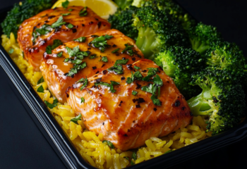 Lemon Honey Mustard Glazed Salmon