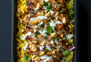 Thai Lemongrass Chicken over Saffron Rice Pilaf