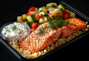 Greek Salmon and Couscous Bowl