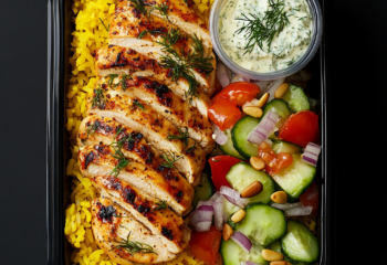 Mediterranean Chicken Bowl with Tzatziki Sauce