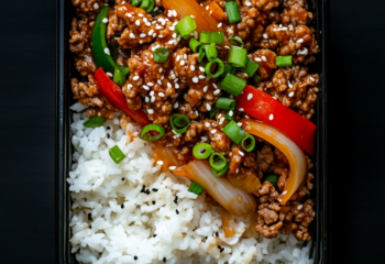 Sweet Soy Ginger Ground Turkey Bowl