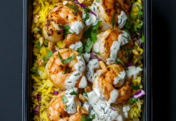 Thai Lemongrass Shrimp over Saffron Rice Pilaf