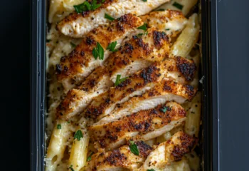 Creamy Blackened Chicken Alfredo Pasta