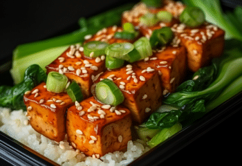 Thai Sweet Chili Tofu Bites and Bok Choy