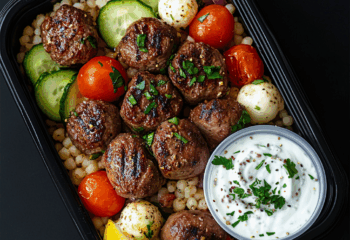 Mediterranean Steak Bites with Herbed Mozzarella