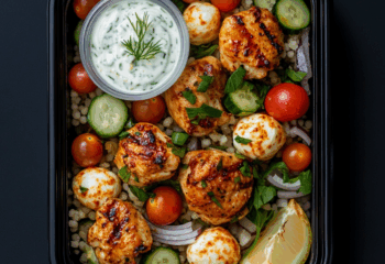 Mediterranean Chicken Bites with Herbed Mozzarella