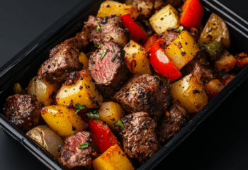 Peri Peri Flank Steak Bites with Potatoes