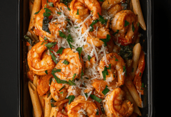 Roasted Pepper Shrimp Pasta