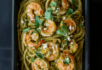 Poblano Shrimp Spaghetti Verde