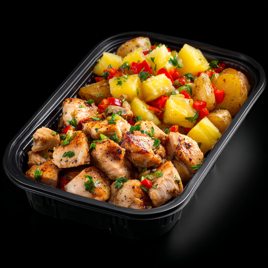 Grilled Pineapple BBQ Chicken Bites