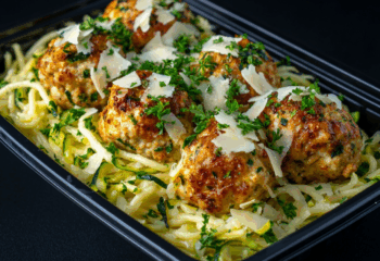 Marry Me Turkey Meatballs over Spaghetti