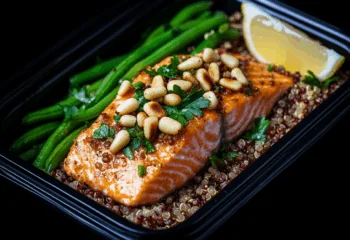 Mediterranean Salmon with Pine Nuts