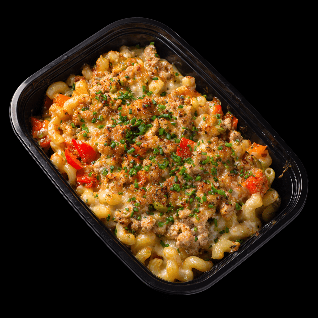 myomeals_ground_turkey_mixed_with_bell_pepper_layered_over_mac__d79bbc0c-1db8-4c44-afb2-139ecf45e055