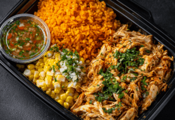 Shredded Chicken Tinga Burrito Bowl