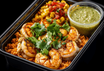 Sauteed Shrimp Verde Bowl
