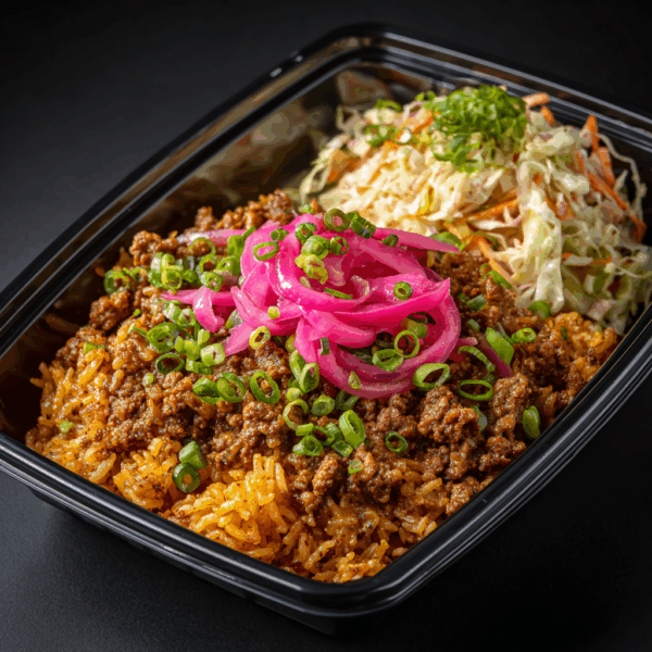 Cajun Ground Beef Bowl with Coleslaw | Healthy Lunch & Dinner Delivery Chicago | MyoMeals