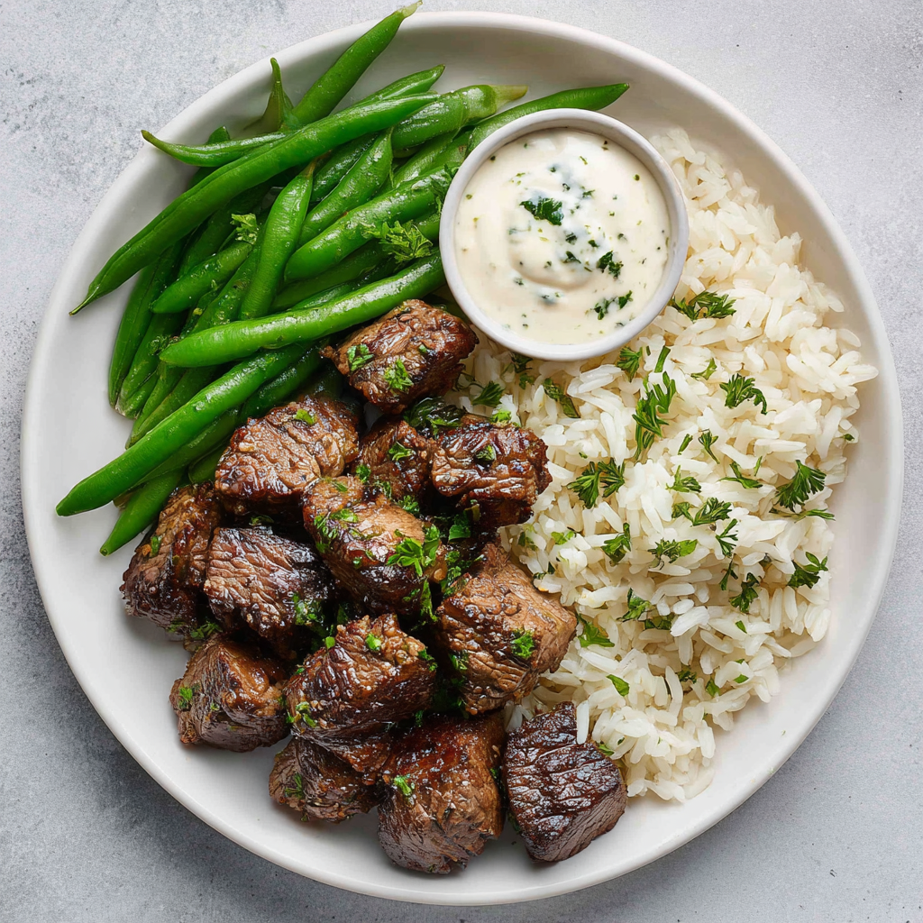 Garlic Herb Steak Bites with Aioli