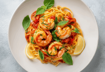 Tuscan Sauteed Shrimp Linguini