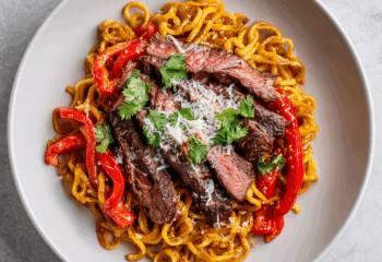 Honey Garlic Steak Noodles