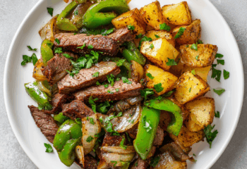 Philly Cheese Flank Steak Bowl