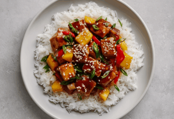 Sweet and Spicy Pineapple Tofu