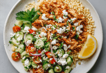 Mediterranean Shredded Chicken Bowl