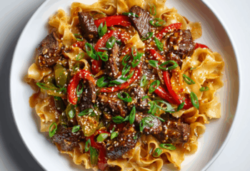 Steak Peanut Chili Noodles