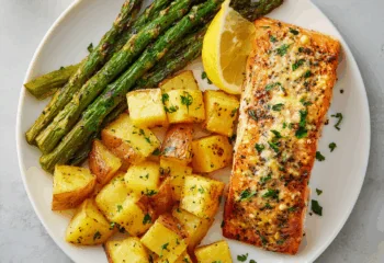 Lemon Parmesan Salmon and Potatoes
