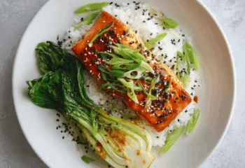 Sweet Chili Salmon over Jasmine Rice