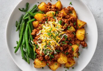 Ground Turkey Sloppy Joe with Green Beans