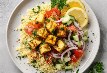 Mediterranean Roasted Tofu Bites Bowl