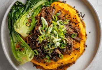 Miso Ginger Shredded Chuck with Sweet Potato Mash
