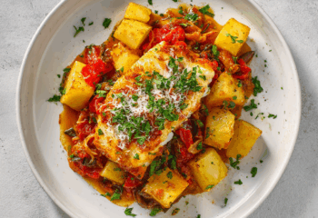 Cod Cacciatore and Potatoes