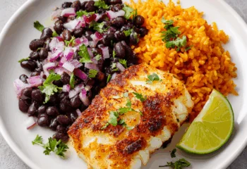 Chipotle Cod with Hispanic Rice