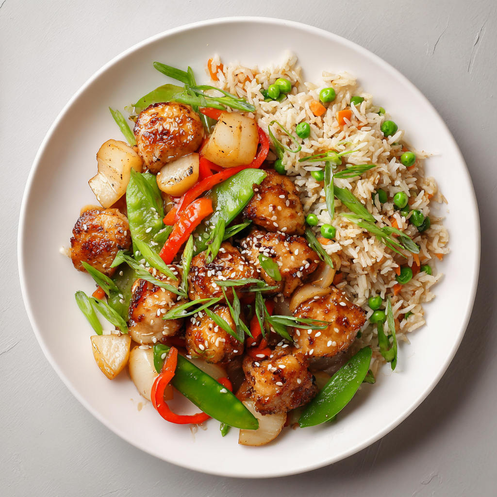 Hibachi Chicken Bites & Fried Rice