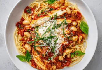 Spiced Tuscan Chicken Spaghetti