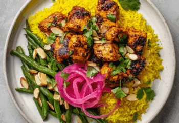 Tandoori Chicken Bites With Saffron Rice Tandoori Chicken Bites With Saffron Rice