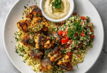 Mediterranean Chicken Bites with Tabbouleh