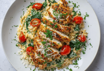 Creamy Tuscan Chicken Orzo