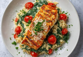 Creamy Tuscan Cod Orzo