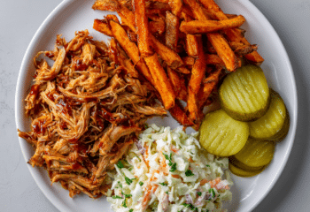 BBQ Pulled Pork & Sweet Potato Fries
