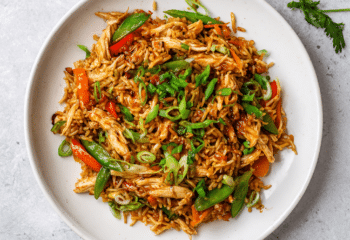 Shredded Chicken Stir Fry Bowl